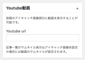 Youtube動画をアイキャッチに設定することが可能になりました Wordpressテーマ Diver